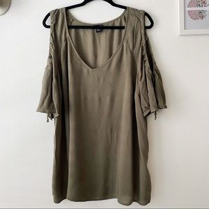 Torrid Olive Cold Shoulder Top